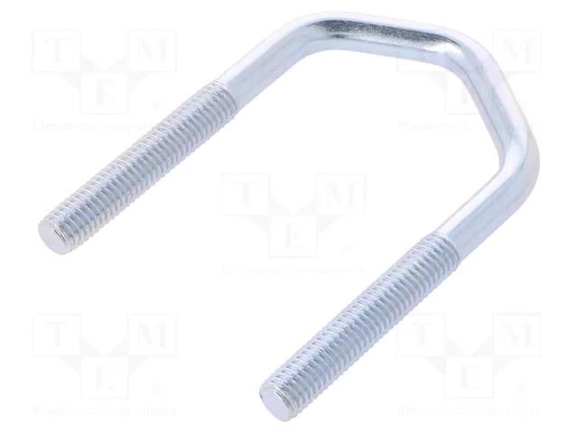 U-bolt; D; 1.25; steel; zinc; Thread len: 41mm; for antenna fixing DROMET D-CBTD.8.43