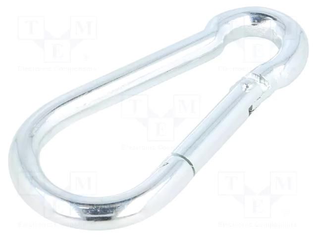 Carabiner; steel; for rope; L: 120mm; zinc; 11mm DROMET D-KSO11120