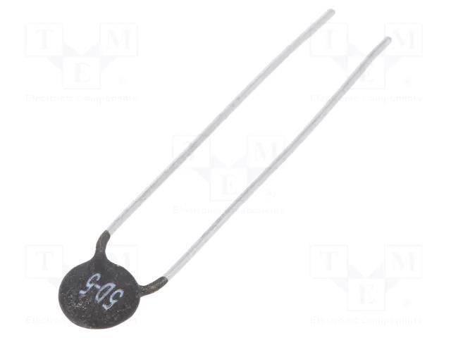 NTC thermistor; 5Ω; 6.5mm; -55÷200°C; THT SR PASSIVES NTCS-06-5R-1