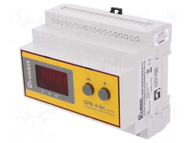 Programmable time switch; 230VAC; for DIN rail mounting; IP20 RABBIT RABBIT-CPA-4.0N