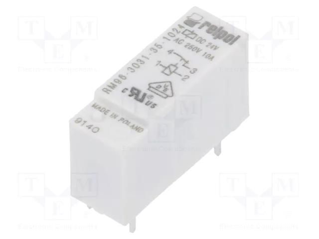 Relay: electromagnetic; SPST-NC; Ucoil: 24VDC; 8A; 8A/250VAC; RM96 RELPOL RM96-3031-35-1024