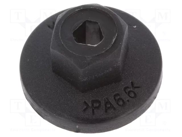 Nut; 10pcs; BMW,Mercedes,Mini,Opel,VW; black; with flange ROMIX RX-41278Z