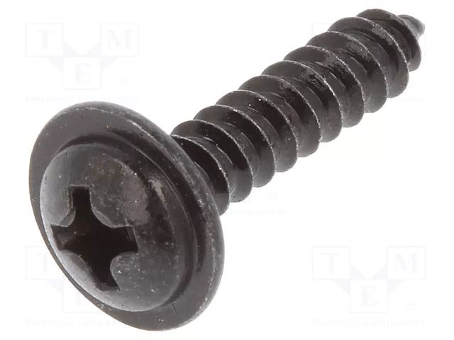 Screw; 100pcs; 16mm; steel; black; Thread: 3,5 ROMIX RX-59201