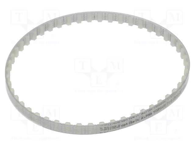 Timing belt; T10; W: 10mm; H: 4.5mm; Lw: 500mm; Tooth height: 2.5mm OPTIBELT T10-500-10-77ZA