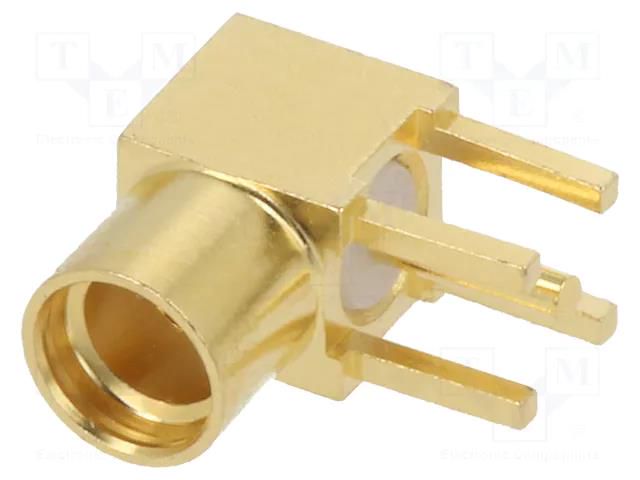 Connector: MMCX; socket; female; angled 90°; 50Ω; THT; on PCBs; PTFE LINX TECHNOLOGIES CONMMCX002