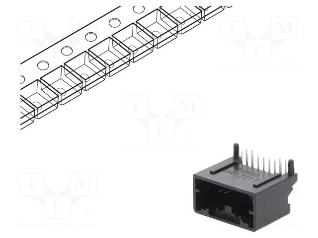 Connector: automotive; socket; male; Mini50; PIN: 12; angled 90° MOLEX MX-34826-8124