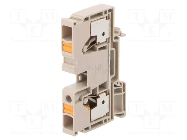 Splice terminal: rail; 57A; spring clamp; beige; wemid; 10mm2; TS35 WEIDMÜLLER A2C10