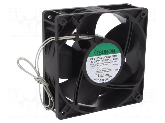 Fan: EC; axial; 230VAC; 120x120x38mm; 109.25m3/h; 31.4dBA; ball SUNON CF4113LBL-ABD