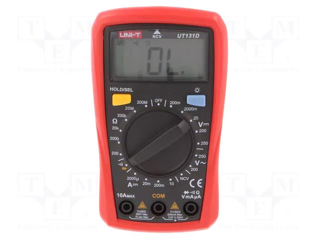 Digital multimeter; LCD; (1999); VDC accuracy: ±(0.5%+2digit) UNI-T UT131D