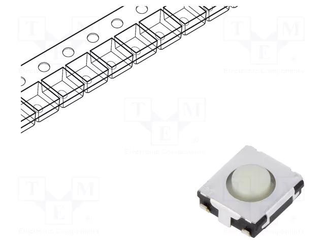 Microswitch TACT; SPST; Pos: 2; 0.02A/15VDC; SMT; none; 3.5N; 2.5mm PANASONIC EVQQ2202W