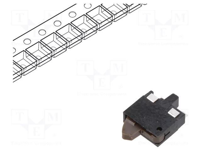 Switch: detecting; Pos: 2; SPST; 0.01A/5VDC; 500mΩ; 0.29N; 2.1mm PANASONIC ESE22MH22