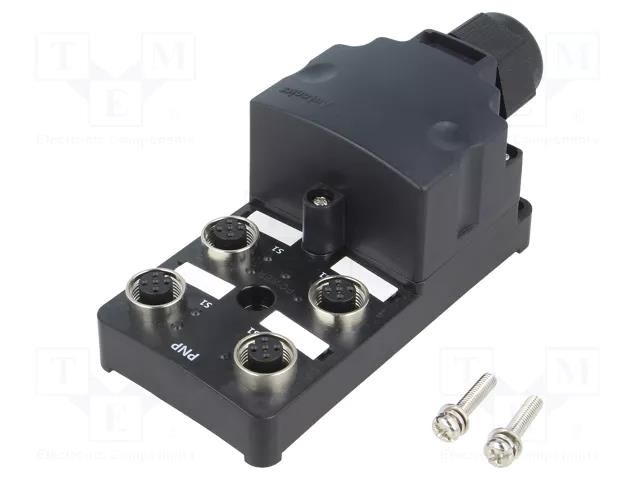 Distribution box; M12; PIN: 5; socket; 24VDC; 7A; PT; IP52; IN: 4 AUTONICS PT4-S3DP5K