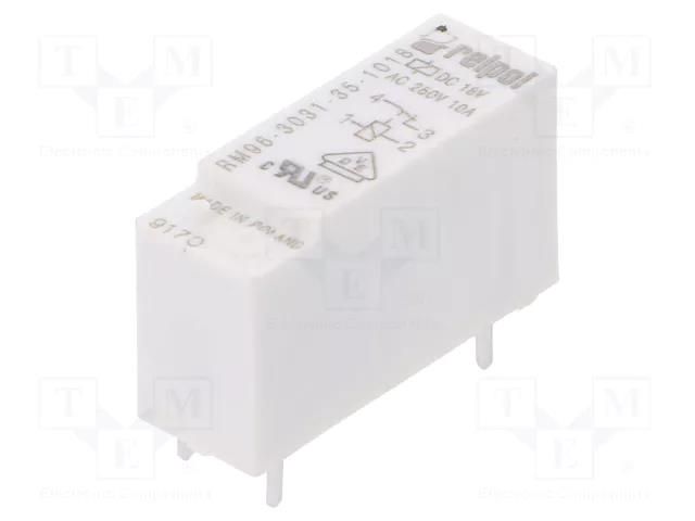Relay: electromagnetic; SPST-NC; Ucoil: 18VDC; 8A; 8A/250VAC; RM96 RELPOL RM96-3031-35-1018