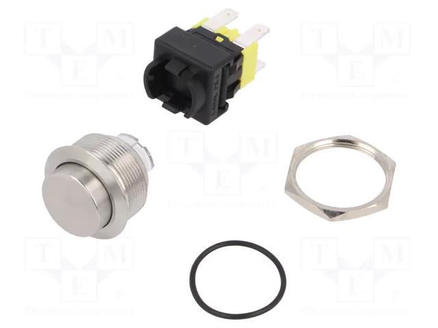 Switch: vandal resistant; Pos: 2; DPDT; 16A/250VAC; IP65; ON-OFF CANAL ELECTRONIC PS5210RNBSA0MAC