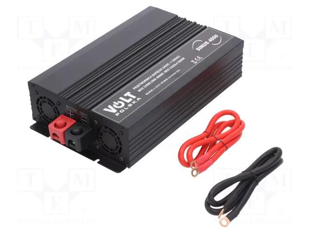 Converter: DC/AC; 2000W; Uout: 230VAC; 21÷28VDC; Ppeak: 4000W; 24V VOLT POLSKA SINUS-4000-24V