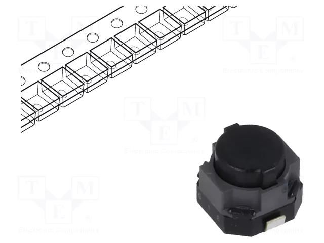 Microswitch TACT; SPST; Pos: 2; 0.05A/12VDC; SMT; none; 2N; 5mm PANASONIC EVPASBC1A