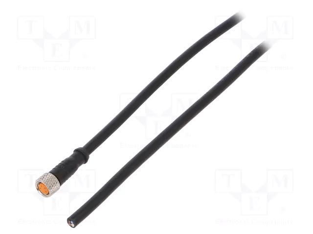 Cable: for sensors/automation; M8; PIN: 4; straight; 2m; plug; 60VDC LUTRONIC 080004002-2M