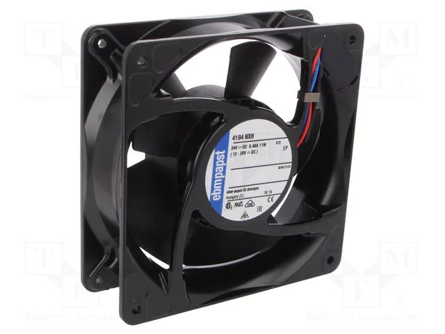 Fan: DC; axial; 24VDC; 119x119x38mm; 237m3/h; 57dBA; ball; 4400rpm EBM-PAPST 4184NXH