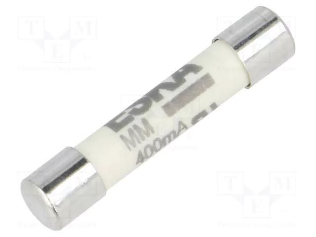 Fuse: fuse; 400mA; 1kVAC; ultra rapid; ceramic,cylindrical; brass ESKA 632.413