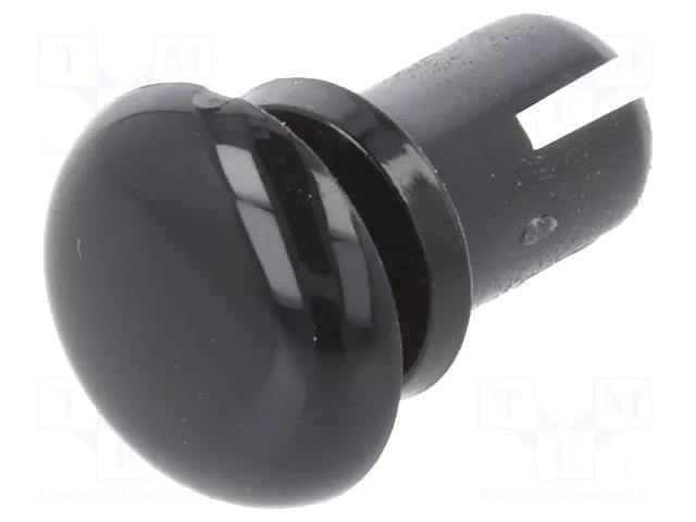 Rivet; polyamide; L.rivet: 7.5mm; Panel cutout diam: 5.1mm; black DREMEC DR8G4025.0X5.5B
