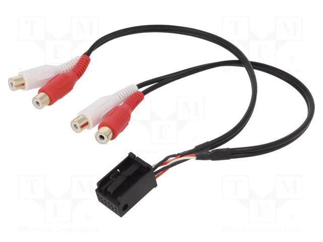 Aux adapter; RCA; Audi,Seat,VW,Škoda; Line out 4CARMEDIA AUX-VW.02