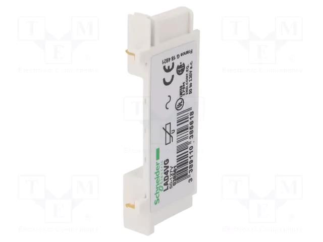 Surge arrester; varistor; front; -25÷55°C; 50÷127VAC; TeSys D SCHNEIDER ELECTRIC LAD4VG