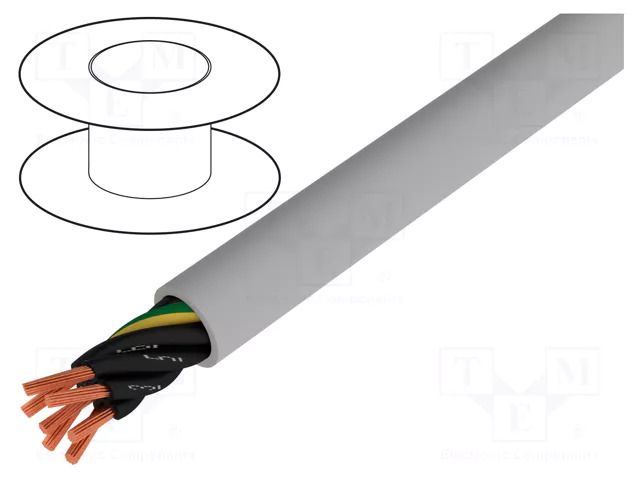 Wire; JZ-500; 7G0.75mm2; unshielded; 300V,500V; Cu; stranded; grey HELUKABEL JZ500/7X0.75