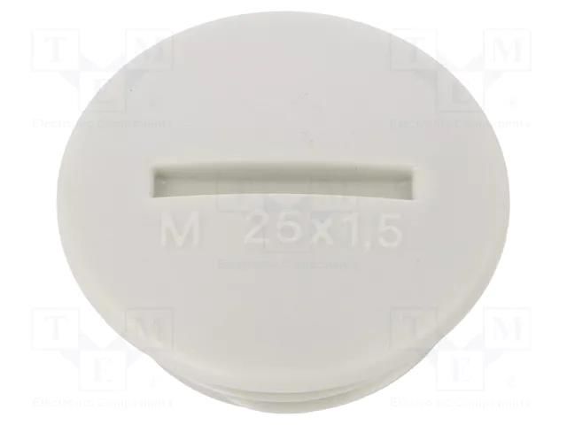 Stopper; M25; 1.5; polystyrene; light grey; 8mm OBO BETTERMANN OBO-2033016