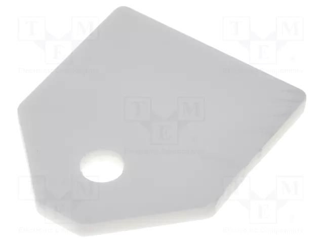 Heat transfer pad: ceramic; TO3P; L: 17.5mm; W: 20.5mm; Thk: 1.5mm FISCHER ELEKTRONIK AOS3P