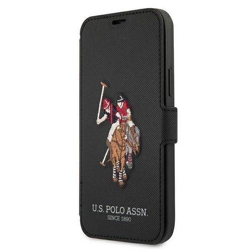 US Polo USFLBKP12SPUGFLBK iPhone 12 mini 5,4" czarny/black book Polo Embroidery Collection, U.S. Polo Assn. 3700740492277 3700740492277