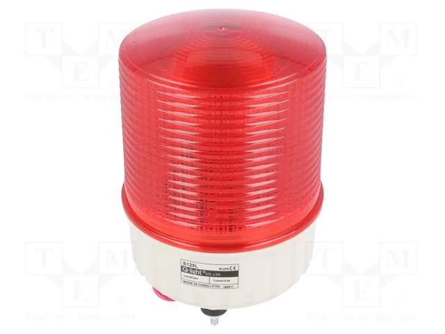 Signaller: lighting; continuous light,blinking light; red; S125 QLIGHT S125L-24-R