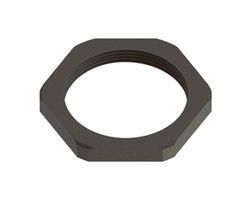 GLAND LOCKNUT, PA6, M32, 0.276", BLACK CGLN-M32-BK