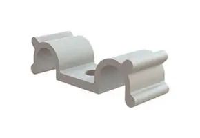 CABLE CLAMP-DUAL, SCREW, NYLON/NATURAL DHURCS-2-01