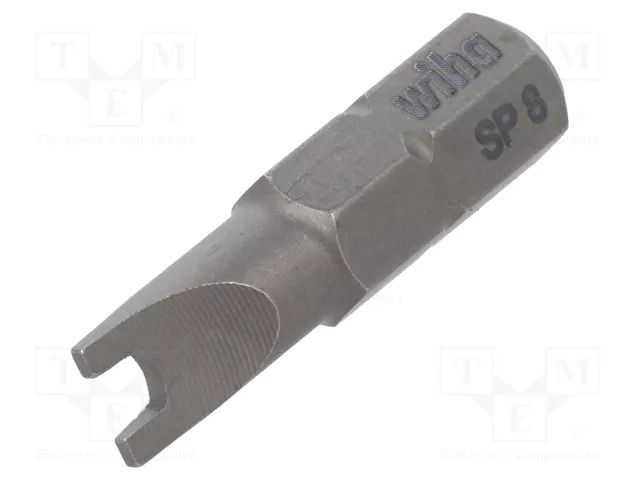 Screwdriver bit; spanner; SP8; 1/4"; Overall len: 25mm; STANDARD WIHA WIHA.27066