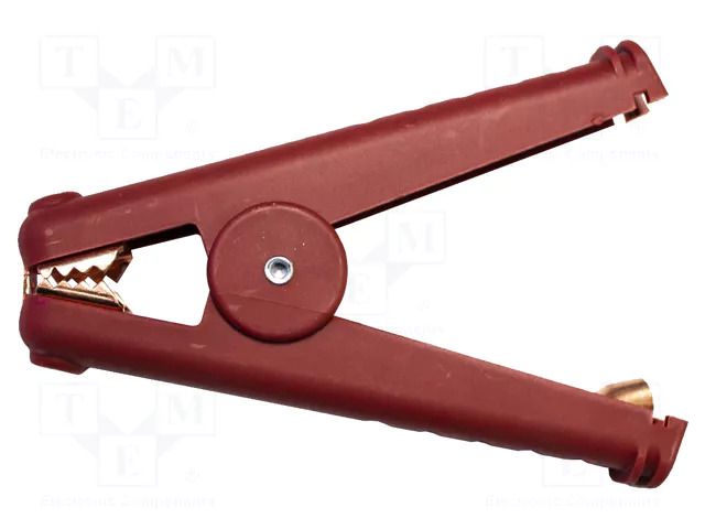 Kelvin crocodile clip; 300A; Grip capac: max.41mm; red; soldered MUELLER ELECTRIC BU-102BK-2