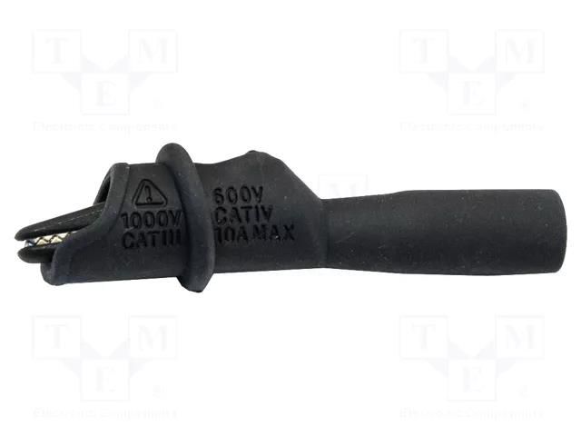 Crocodile clip; 10A; 1kV; black; Grip capac: max.8.9mm MUELLER ELECTRIC BU-126-0