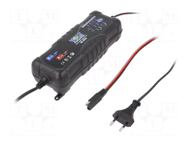 Charger: for rechargeable batteries; 12/24V; 8A; IP65; rectifier VOLT POLSKA PA-12/24V-8A