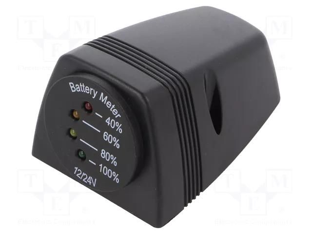 Voltmeter; on panel,screw; LED; Colour: amber,red,green,yellow SCI A25-4HS-BB3