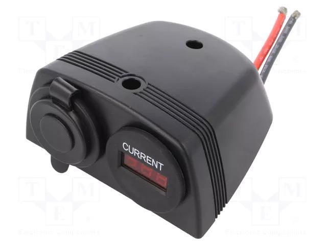 Ammeter; 0÷20A; on panel,screw; LED; Usup: 7÷33VDC; Uin: 7÷33VDC SCI A13-144DA251BHD