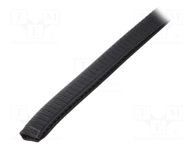 Hole and edge shield; PVC; L: 10m; black; H: 16.5mm; W: 9.5mm RST ROZTOCZE UT-4.5.6-10M