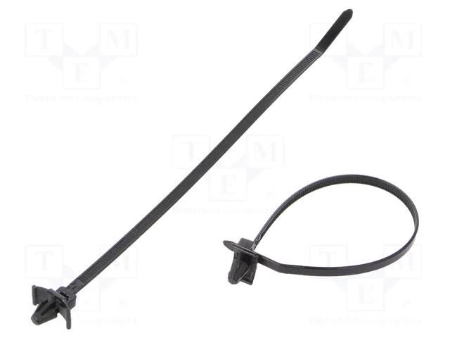 Cable tie; with fixing lugs; L: 198mm; W: 4.8mm; black; polyamide PANDUIT PLWP2S-D0