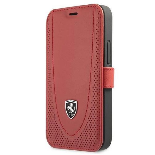 Ferrari FEOGOFLBKP12SRE iPhone 12 mini 5.4&quot; red/red book Off Track Perforated, Ferrari 3700740492420 3700740492420