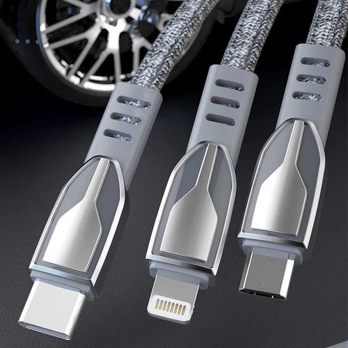 Dudao USB braided cable - micro USB 5 A 1 m gray (L3PROM gray), Dudao 6973687240912 6973687240912