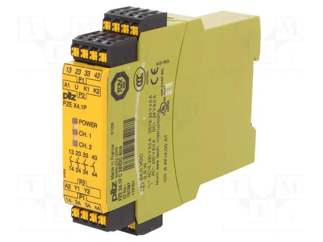 Module: extension; Usup: 24VDC; IN: 1; OUT: 4; for DIN rail mounting PILZ PZ-787587
