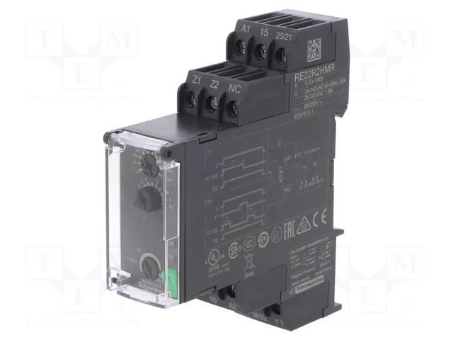 Timer; 0,05s÷300h; DPDT; 250VAC/8A; Usup: 24÷240VAC; 24÷240VDC SCHNEIDER ELECTRIC RE22R2HMR