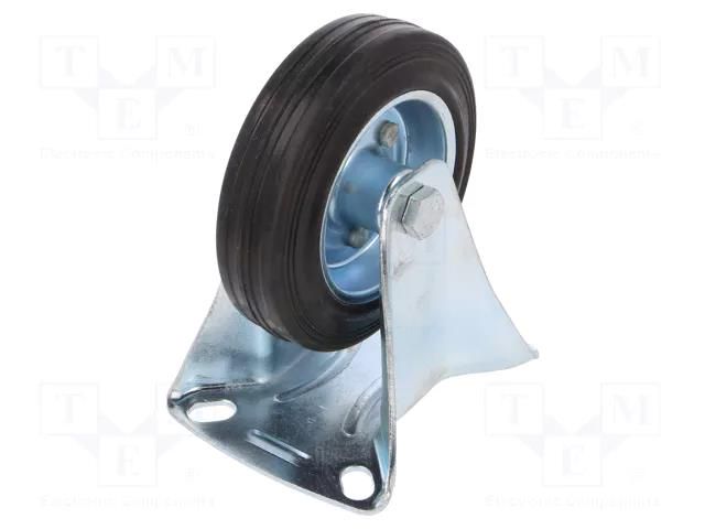 Transport wheel; Ø: 100mm; W: 25mm; H: 128mm; rigid; 70kg; rubber RADER CTPW-SG-100W