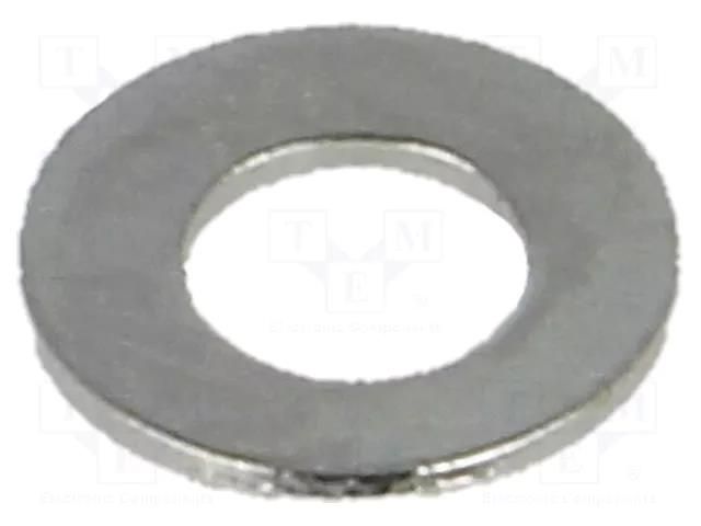 Washer; round; M2; D=4.5mm; h=0.3mm; brass; Plating: nickel; BN 566 BOSSARD B2/BN566
