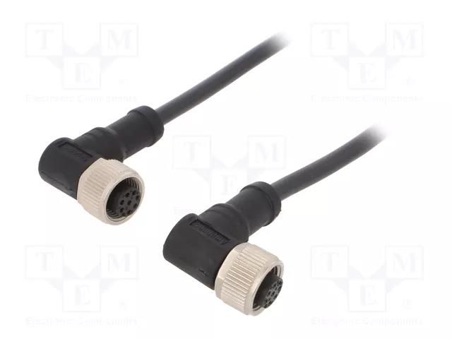 Cable: for sensors/automation; PIN: 8; with metal nut; plug; 30V AMPHENOL LTW M12A08FR12AFRSB001