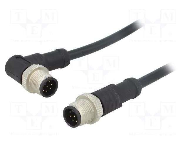 Cable: for sensors/automation; plug; PIN: 8; 1m; Insulation: PVC AMPHENOL LTW M12A08ML12AMRSD001