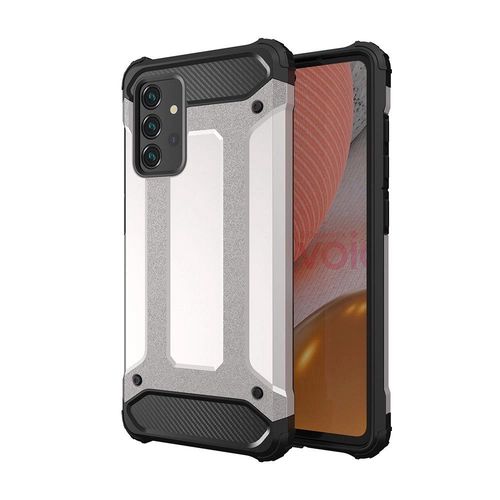 Hybrid Armor Case Tough Rugged Cover for Samsung Galaxy A72 4G silver, Hurtel 5907769324321 5907769324321